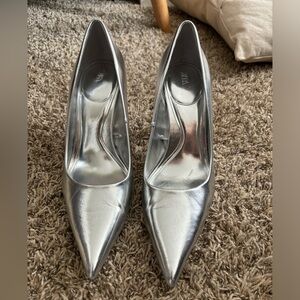 Zara silver heels